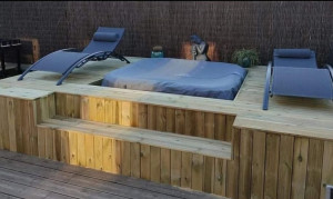 Photo de galerie - Création d'une ossature bois pour spa gonflable 