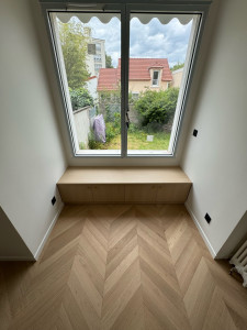 Photo de galerie - Parquet et meuble rangement
