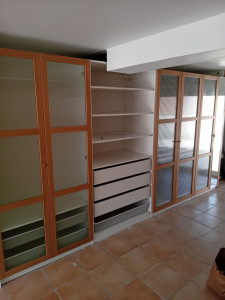 Photo de galerie - Montage d'un dressing pax de chez ikéa, 4 modules.