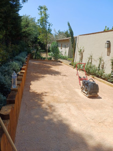 Photo de galerie - Réalisation d'un terrain de pétanque 