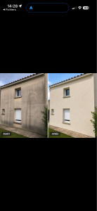 Photo de galerie - Voici un nettoyage de façade en avant après 