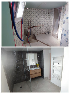 Photo de galerie - Rénovation et création douche à l'italienne