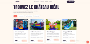 Photo de galerie - Développement d'un site internet professionnel pour une société de location de châteaux gonflables.
Design moderne, catalogue interactif, optimisation mobile, référencement SEO et interface pensée pour offrir une expérience utilisateur fluide et maximiser