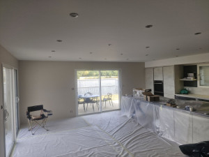 Photo de galerie - Application peinture plafonds et murs maison complète 