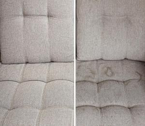Photo de galerie - Canapé avant le nettoyage et après. 