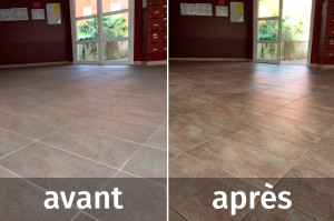 Photo de galerie - Surfaçage et effet de carrelage 