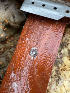 Photo de galerie - Traitement de charpente chevilles injecteurs en profondeur 