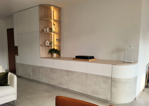 Photo de galerie - Meuble salon/TV cintré 