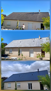 Photo de galerie - Hydrofuge coloré protection optimal pour cette toiture répartis pour durer encore de longues années !!