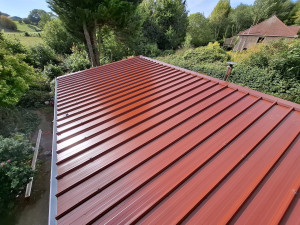 Photo de galerie - Pose de toiture en bac acier ISO 40