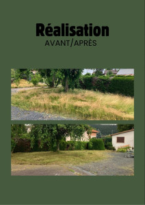 Photo de galerie - Ici notre client voulait redonner vie à son jardin, c’est chose faite. Tonte complète + taille des haies. 