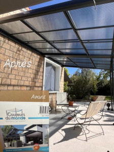 Photo de galerie - Pergola avant après 