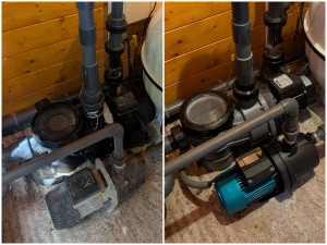 Photo de galerie - Remplacement pompe filtration et surpresseur HS