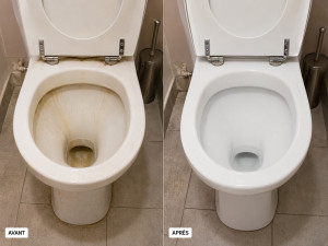 Photo de galerie - Toilettes avant après 