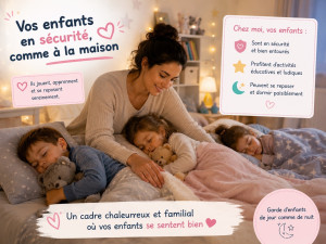 Photo de galerie - «Cette photo illustre un moment de garde d’enfants dans un cadre chaleureux et familial.»