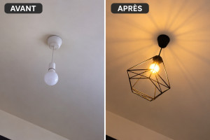Photo de galerie - Pose d’applique luminaires 