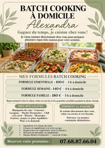 Photo de galerie - Batch cooking à domicile 
