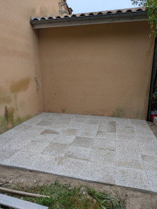 Photo de galerie - Pose de dalle terminé 