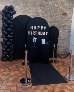 Photo de galerie - Anniversaire noir & argent