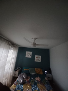 Photo de galerie - Pose de ventilateur de plafond avec point lumineux 