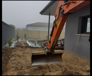 Photo de galerie - Chantier de terrassement chez un nouveau client très satisfait par le travail 