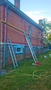 Photo de galerie - Ravalement de façade et avant toits 