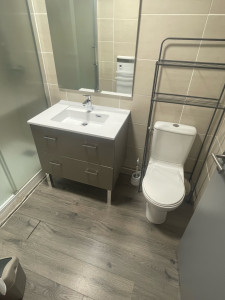 Photo de galerie - Nettoyage désinfection cabine de douche lavabo et wc