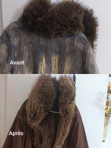 Photo de galerie - Doubler  entièrement un manteau en fourrure 