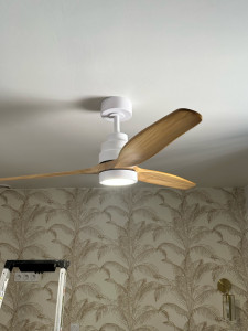 Photo de galerie - Installation ventilateur plafonnier