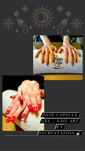 Photo de galerie - Pose capsule gel + nail art