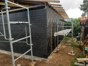 Photo de galerie - Construction garage ossature bois 