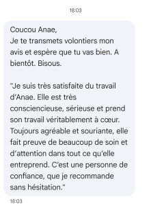 Photo de galerie - Avis d'une cliente suite à des prestations