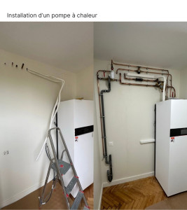 Photo de galerie - Installation de pompe à chaleur 