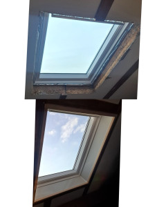 Photo de galerie - Habillage de Velux en PVC finition bois