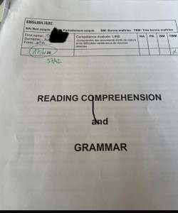 Photo de galerie - Ceci est le résultat d’un test en anglais effectué par une de mes élèves en soutien !!