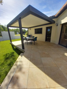 Photo de galerie - Réalisation d une terrasse sur plot en dalle 60x60