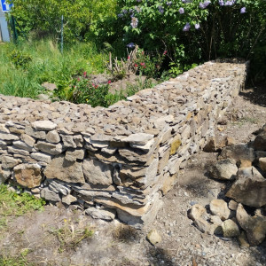 Photo de galerie - Mur pierre parpaing brique