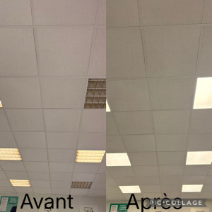 Photo de galerie - Changement luminaires dans un magasin 