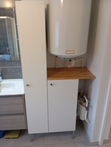 Photo de galerie - Meuble Salle de bain, mélamine et Evéa