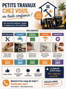 Photo de galerie - Disponible pour tout type de travaux , n'hésitez pas 