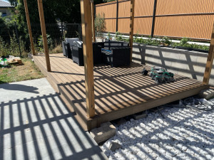 Photo de galerie - Pose de terrasse en composite sur plot ,Après 