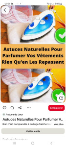 Photo de galerie - Astuce pour bien repasser et de donner une bonne odeur au linge