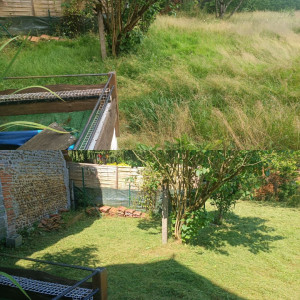 Photo de galerie - Débroussaillage chez un client 