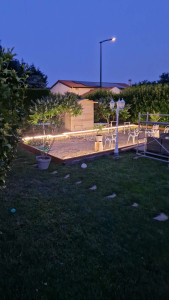 Photo de galerie - Réalisation éclairage de terrain pétanque 