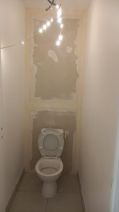 Photo de galerie - Pose de carrelage au sol, pose de toilettes et