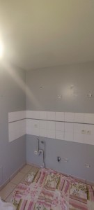 Photo de galerie - Réalisation peinture complète dans une cuisine mur et plafond 