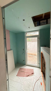 Photo de galerie - Réalisation de plaques de plâtre