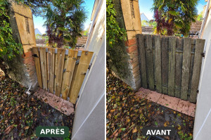 Photo de galerie - Remplacement portillon sur-mesure 