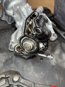 Photo de galerie - Remplacement support de filtre à huile