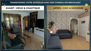 Photo de galerie - Vous souhaitez moderniser votre salon sans tout casser ? Découvrez comment nos travaux de tapisserie et d'aménagement sur mesure ont totalement métamorphosé cet espace !